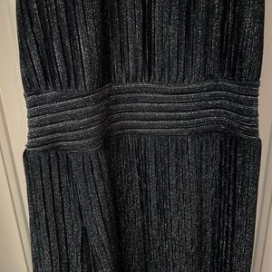 Never worn - Ramy Brook navy metallic halter midi dress (M)